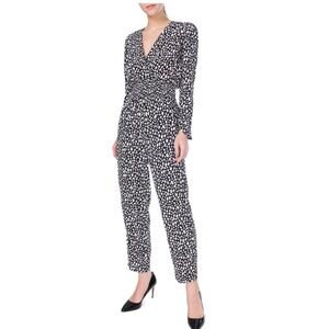 Maje Posima Cloud Print Jumpsuit Black/White Size 40